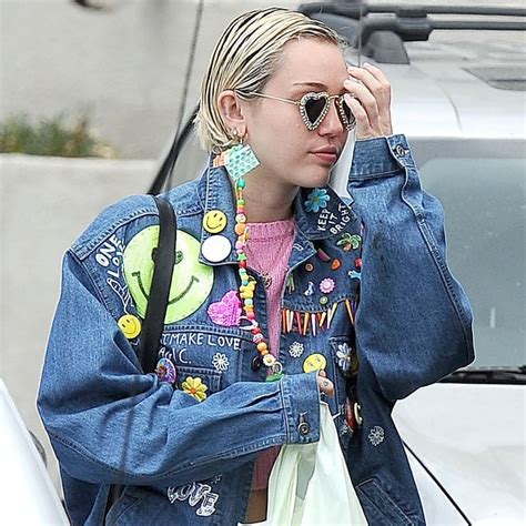 Miley Cyrus Throws Back To The 90s With A Denim Jacket Platform