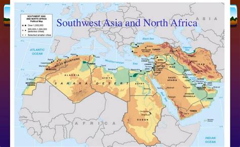 Political Map Of Southwest Asia And North Africa