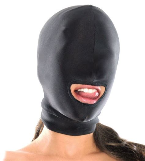 sexy toys open mouth hood mask fetish head bondage black audlt games products in adult games