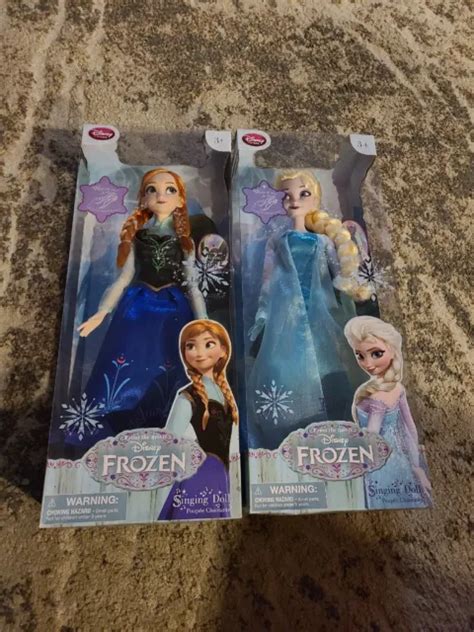 AUTHENTIC DISNEY STORE Frozen Elsa And Anna Singing Light Up Doll Dolls Set PicClick