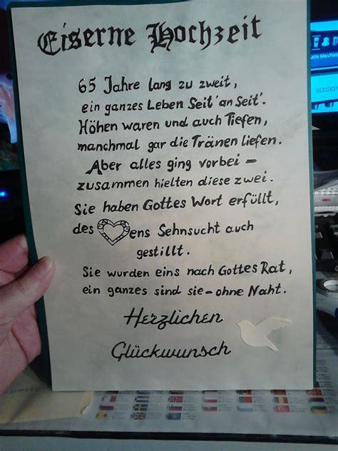 Sprüche gedanken gedichte weisheiten schöne sprichwörter rund um die diamantene hochzeit . 65 jahre jubiläum ( eiserne hochzeit ) | Eiserne hochzeit ...