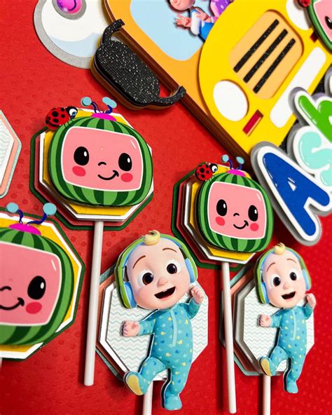 Kids Party Decorations Cupcake Toppers