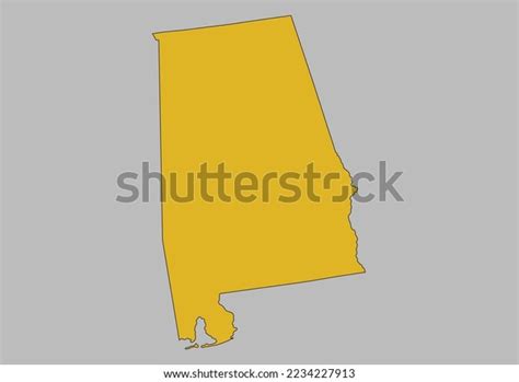 Alabama Map Vector Isolated On Gray Stock Vector Royalty Free