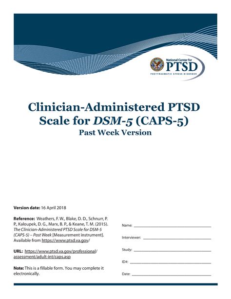 Clinician Administered Ptsd Clinician Administered Ptsd Scale For Dsm