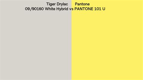 Tiger Drylac White Hybrid Vs Pantone U Side By Side Comparison