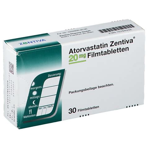 Atorvastatin 20 mg tablet ' uses of atorvastatin tablets: Atorvastatin Zentiva® 20 mg 30 St - shop-apotheke.com