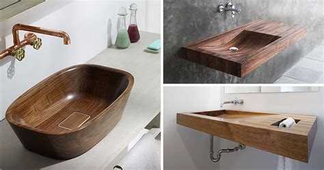 Petrified wood pedestal sinks, freestanding bathroom sinks, petrified wood, desiread more. Bathroom Design Idea - Install A Wood Sink For A Natural Touch