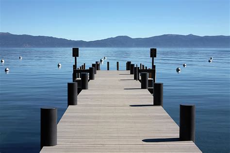 Boat Dock Pier Out To Lake Tahoe And Photograph By Jason Todd