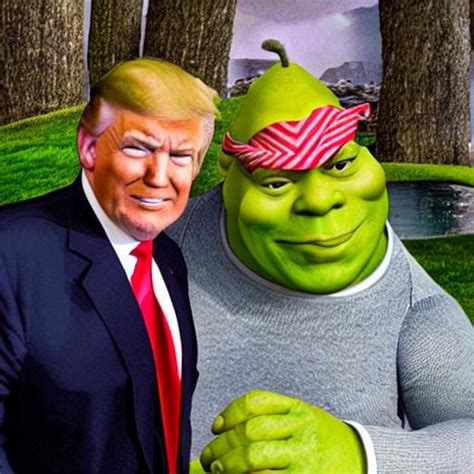 Donald Trump With Shrek Openart