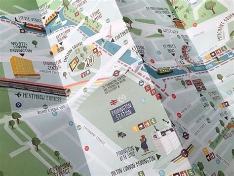 Illustrated Paddington London Map Paddington