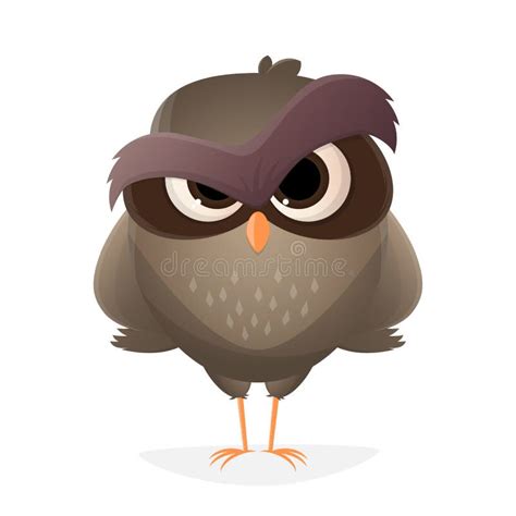 Angry Cartoon Owl Stock Vector Image 68308248