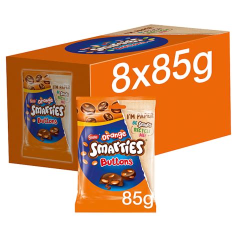 Smarties Buttons Orange Chocolate Sharing Bag 85g We Get Any Stock