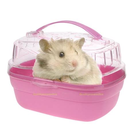 Pet Hamster House Travel Carrier Plastic Small Animal Dwarf Hamster