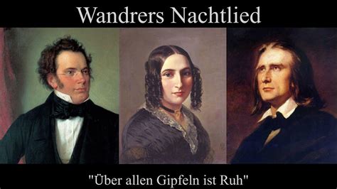 wandrers nachtlied Über allen gipfeln ist ruh set by franz schubert fanny hensel and franz