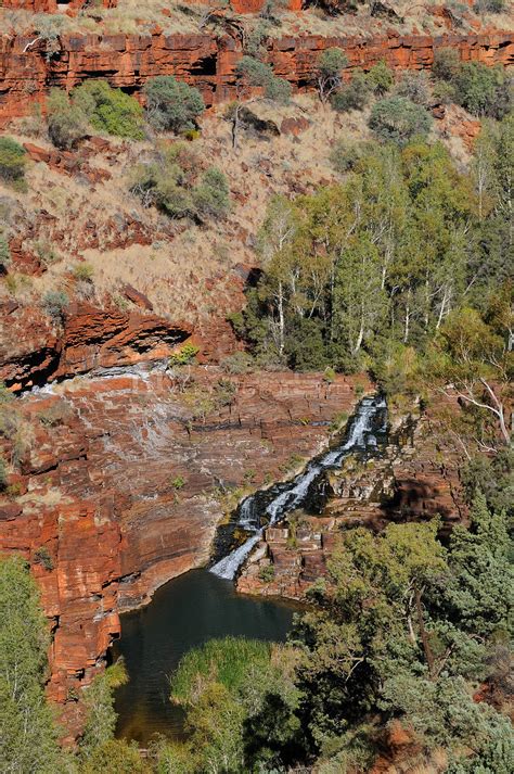 Overflightstock™ Aerial View Of Fortescue Falls Casacading Through