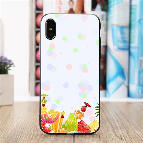 Summer Cool Drink Fruit Design Phone Protective Case Cover For Iphone X