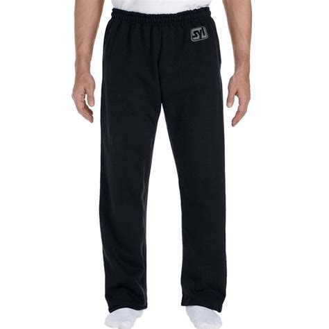 Gildan Ultra Blend Open Bottom Pocketed Sweatpants With Logo