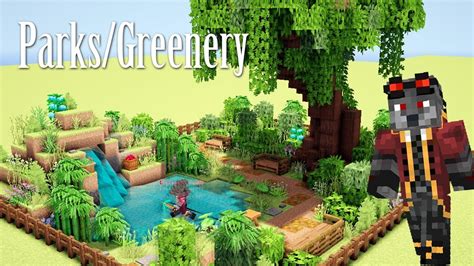 Minecraft Tutorial How To Make Parks And Greenery Feat Mrwolfff Youtube