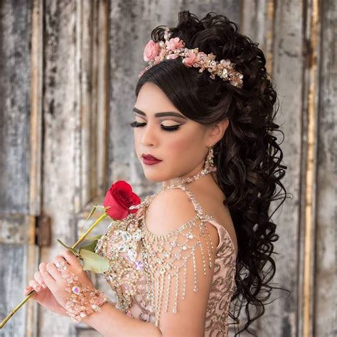 quinceanera hairstyles with tiara down