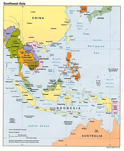 Southeast Asia Countries Map Gambaran