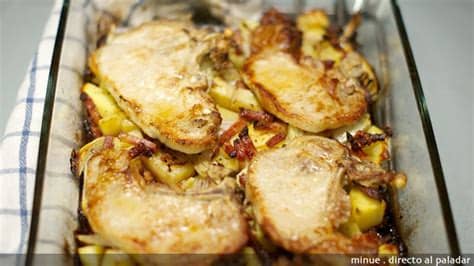 O eso entendí yo ya que el vídeo de donde cogí esta receta era en inglés. Chuletas de cerdo al horno. Receta