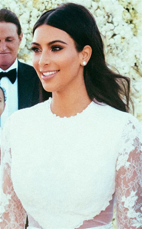 Exclusive Kim K S Makeup Artist Dishes On Her Bridal Beauty Look Kardashian Wedding Kim