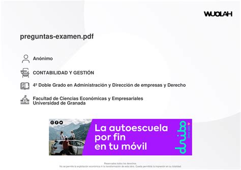 Wuolah free preguntas examen preguntas examenónimo CONTABILIDAD Y