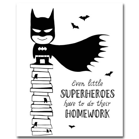 List of top 25 famous quotes and sayings about superhero kid to read and share with friends on your facebook, twitter, blogs. Cartoon Superhero Batman Quotes Comic Canvas Poster Black White Nursery Print Painting Wall ...