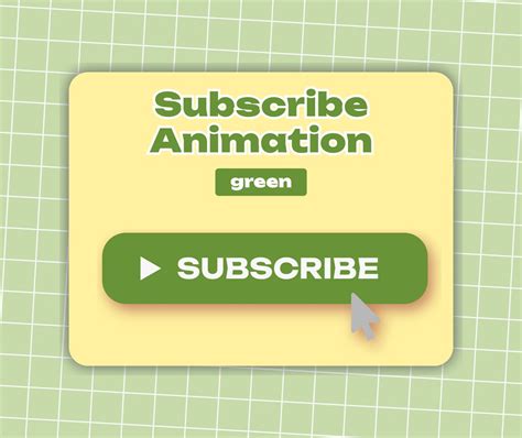 Green Youtube Animated Subscribe Button Animation Subscribe Etsy