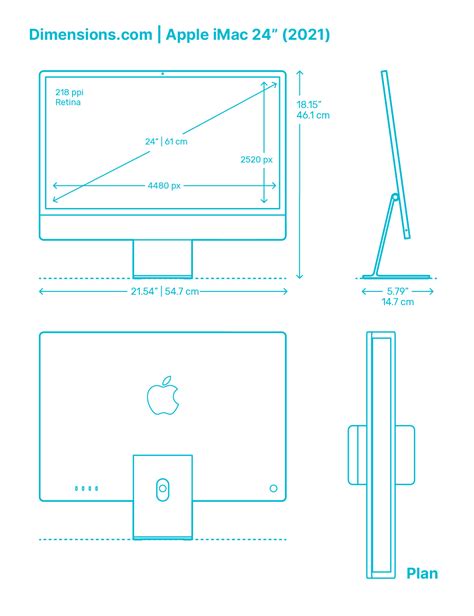 Apple Imac 24 2021 Dimensions And Drawings