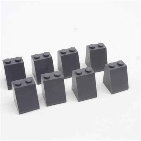 Lego 8x 3678b Slope 65 2x2x2 Dark Gray