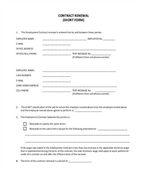 Free 7 Employment Contract Forms In Pdf Ms Word