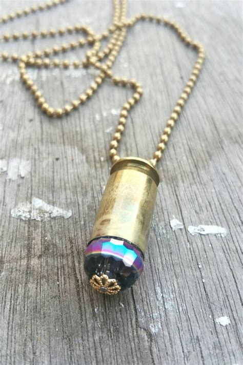 Bullet Necklace Bullet Pendant Bullet Jewelry Western Etsy