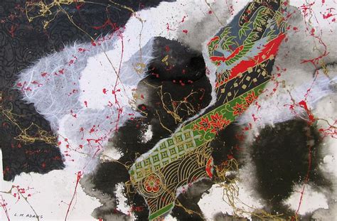 Asian Collage Painting By Louise Adams Fine Art America