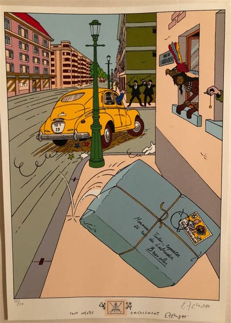 Tintin Sérigraphie Exem Hommage à Hergé 1993 Catawiki