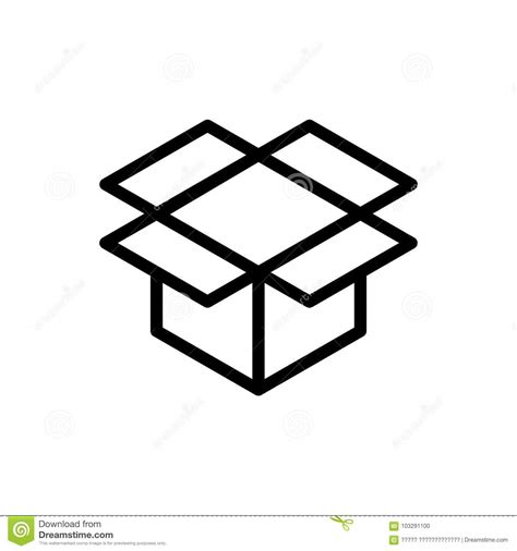 Box Flat Icon Stock Vector Illustration Of Container 103291100