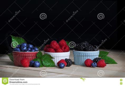 Blueberries Raspberries And Blackberries Stock Photo Image Of