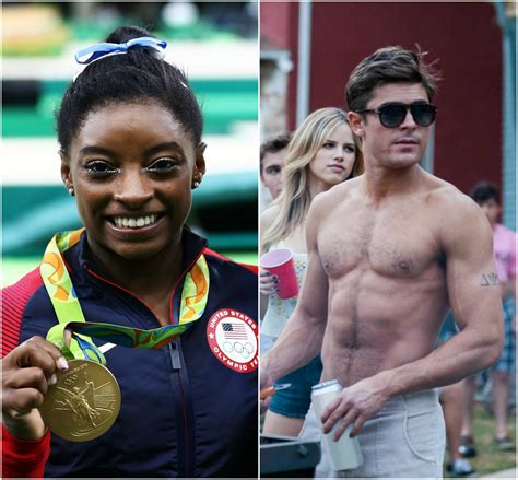 Simone Biles And Zac Efron Are Getting Their Flirt On Via Twitter