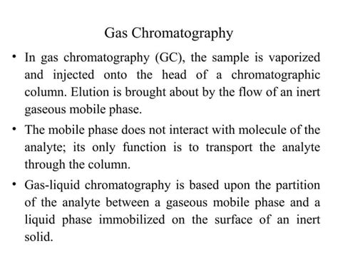 Gas Chromatography Ppt