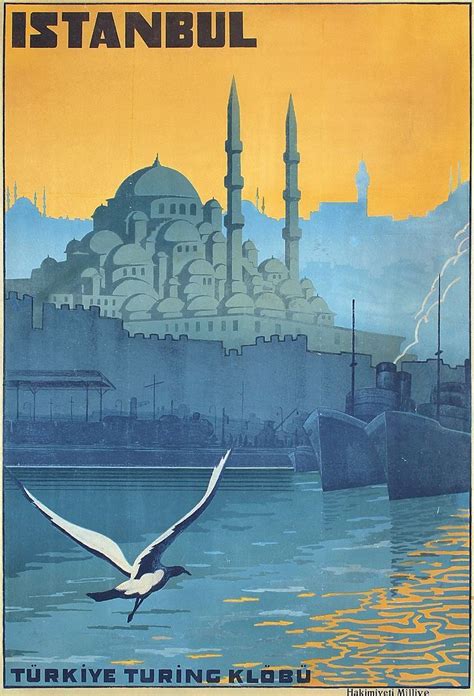 Original Vintage 1920s Istanbul Travel Poster Turkey With Images