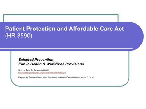 Patient Protection And Affordable Care Act Hr 3590