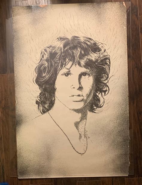 Beautiful Jim Morrison Vintage Poster Psychedelic 1960s Pin Up Etsy