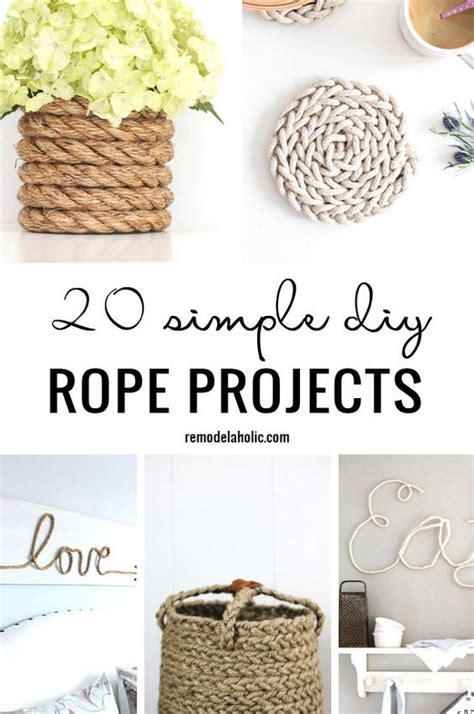 20 Simple Diy Rope Projects Remodelaholic Twine Crafts Rope Crafts Diy