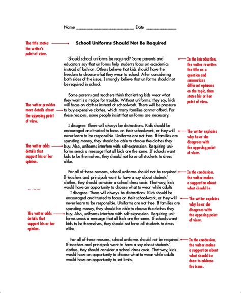 Informative Essay Example Template Business