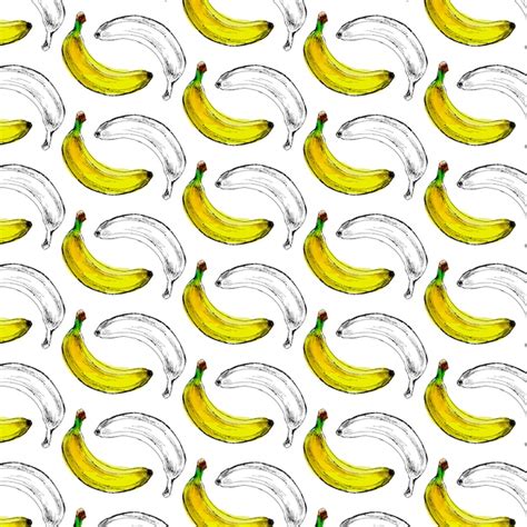 Premium Vector Seamless Pattern Of Realistic Banana