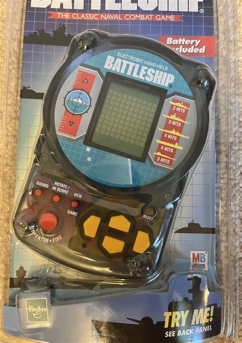 Vintage 1999 Hasbro Milton Bradley Battleship Handheld Electronic Game
