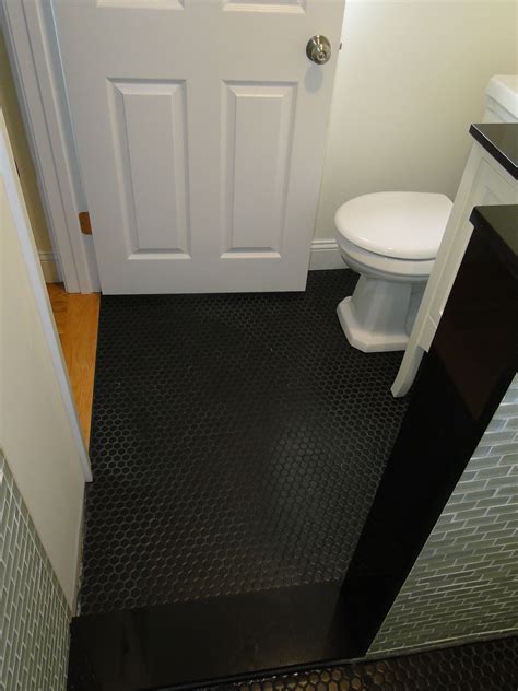 Bathroom Black Tile Floor