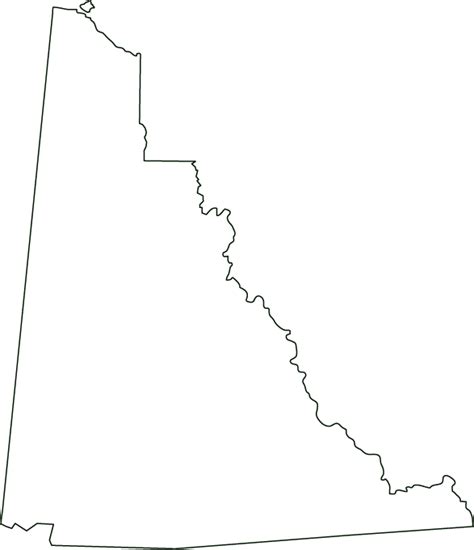 Yukon Canada Outline Map