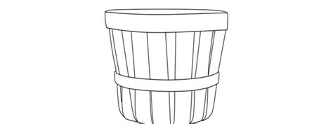 Wood Bushel Basket Template Large