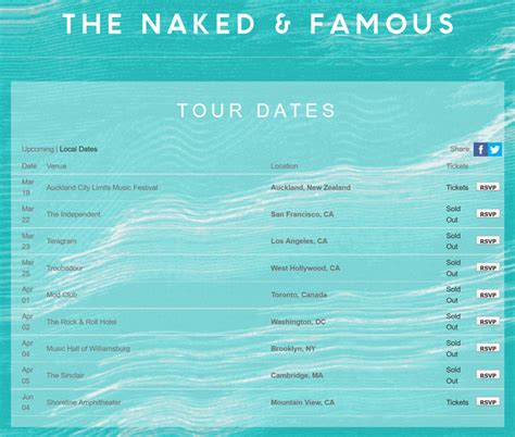 The Naked And Famous Schedule Dates Events And Tickets My Xxx Hot Girl
